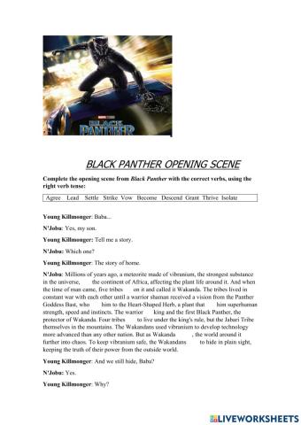 Black Panther opening scene