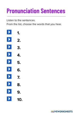 SB-Pronunciation Sentences