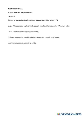 Aventura total -El secret del professor c.1