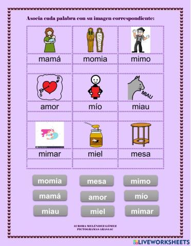 Asocio palabras