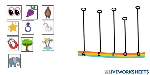 Ábaco de vocales primero
