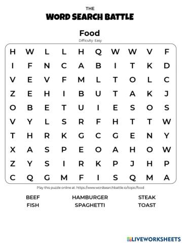 Word search puzzle