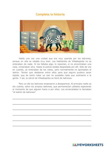 Completa la historia