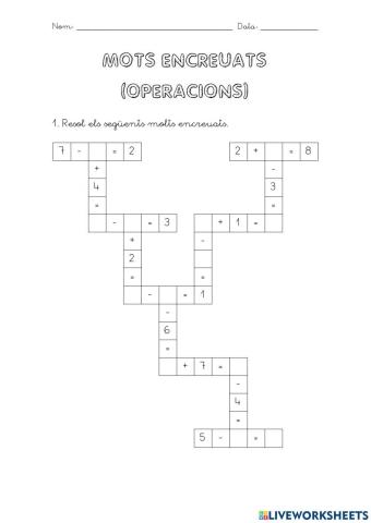Mots encreuats (operacions)
