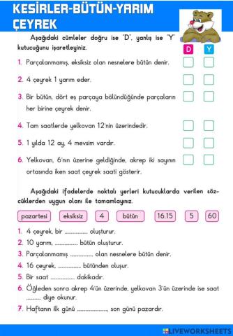 Kesirle-Zaman Ölçüleri