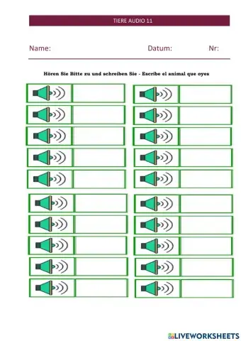 Tiere Audio 11