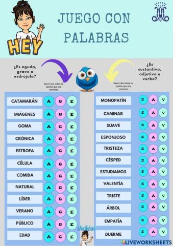 Acentuación y sustantivos