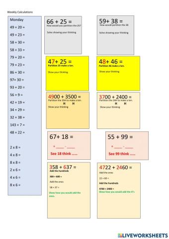 CHILL5 Math Addition Mentals Set 7