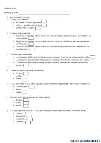 Las esferas de la Tierra