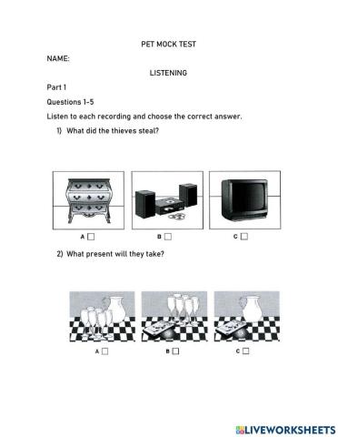 P.E.T Prctice Lsitening