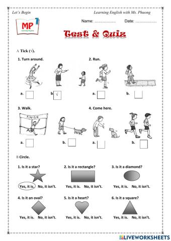 Let's begin - Unit 3 - Test