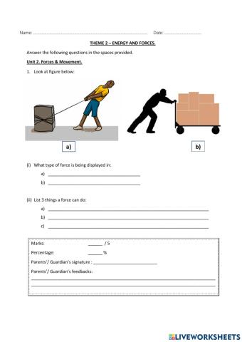 Forces and Movement (Paper 2)