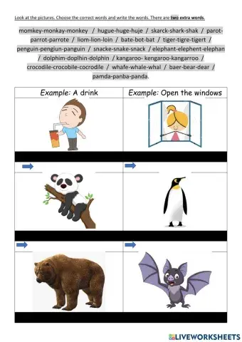 Vocab test - Kids box Unit 7