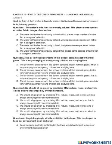 Sentences combination