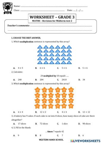 Revision for Midterm Test 2.2