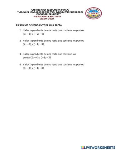 Pendiente de una recta