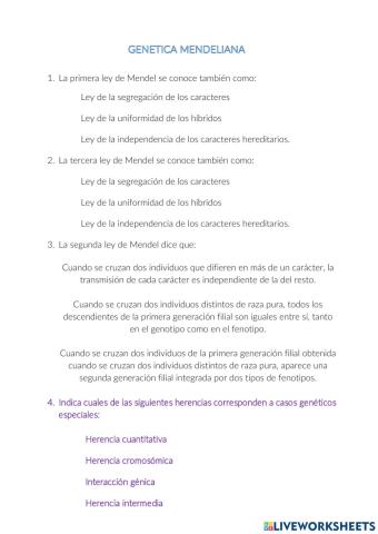 Genética Mendeliana