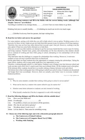 English Literature Mid Term test