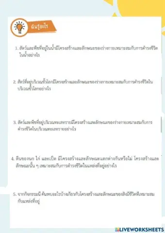 ลักษณะโครงสร้างตามที่อยู่