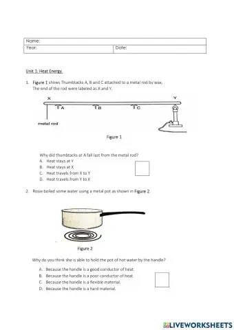 Heat Energy (Test 1)