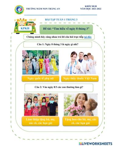 Khám phá ngày 8 tháng 3