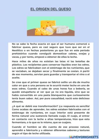 El origen del queso