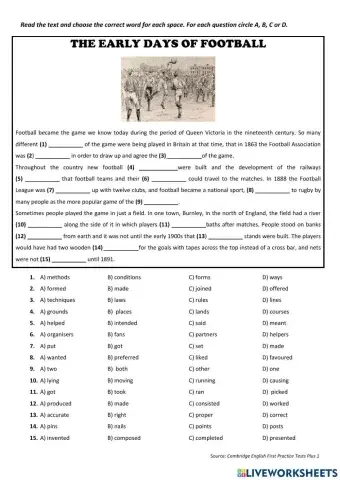 The Early Days of Football