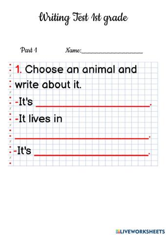 Writing first grade