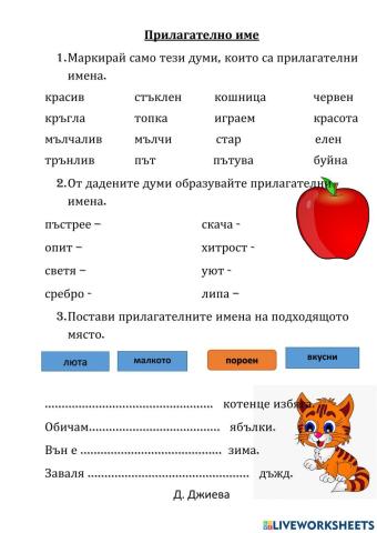 Прилагателно име