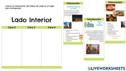 Parte interior de los folletos