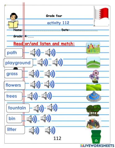 Listen , read and match