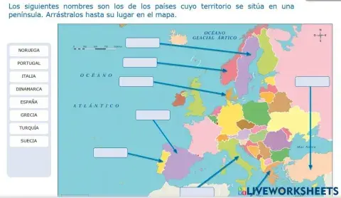 Mapa físico europa 3º