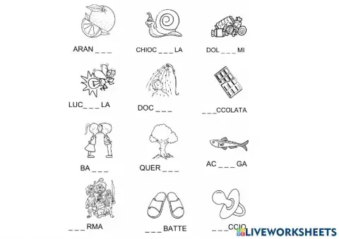 Esercizio cia-cio-ciu