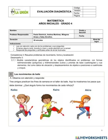 Ev. Diagnostico movimiento y localización