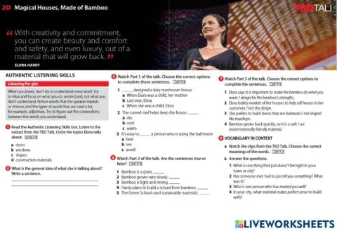 Ted talk MAGICAL HOUSES, MADE OF BAMBOO