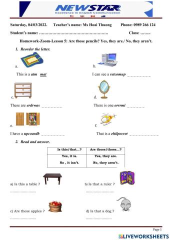 HW Are those pencils G2