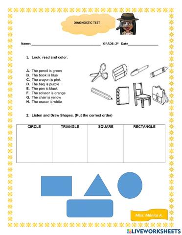 Diagnostic test 2°grade