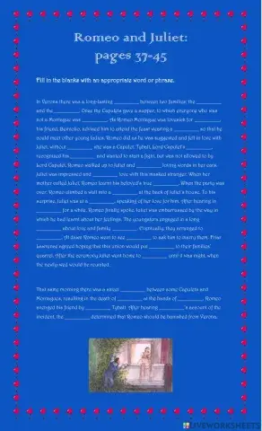 Romeo and Juliet: pages 37-45