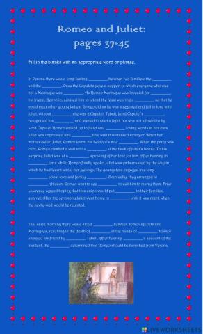 Romeo and Juliet: pages 37-45