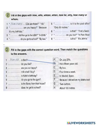 RU3 - WH question - p 118 119