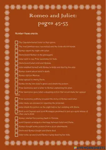Romeo and Juliet: pages 45-53