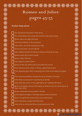 Romeo and Juliet: pages 45-53