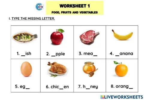 Review-Worksheet 1-Food