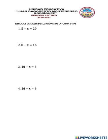 Ecuaciones algebraicas