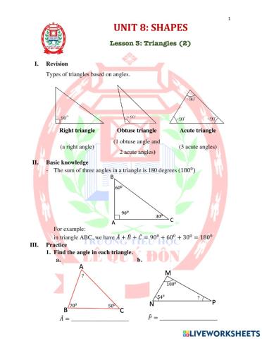 Math 4-U8L3-Triangles