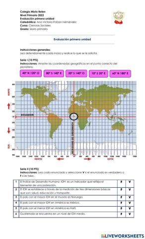 Evaluación Ciencias Sociales