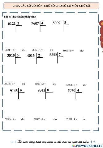 Chia số có 4 chữ số