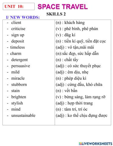 English 9- unit 10- skills 2