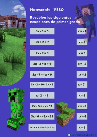 Ecuaciones de primer grado