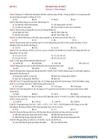 Kiểm tra nhóm halogen